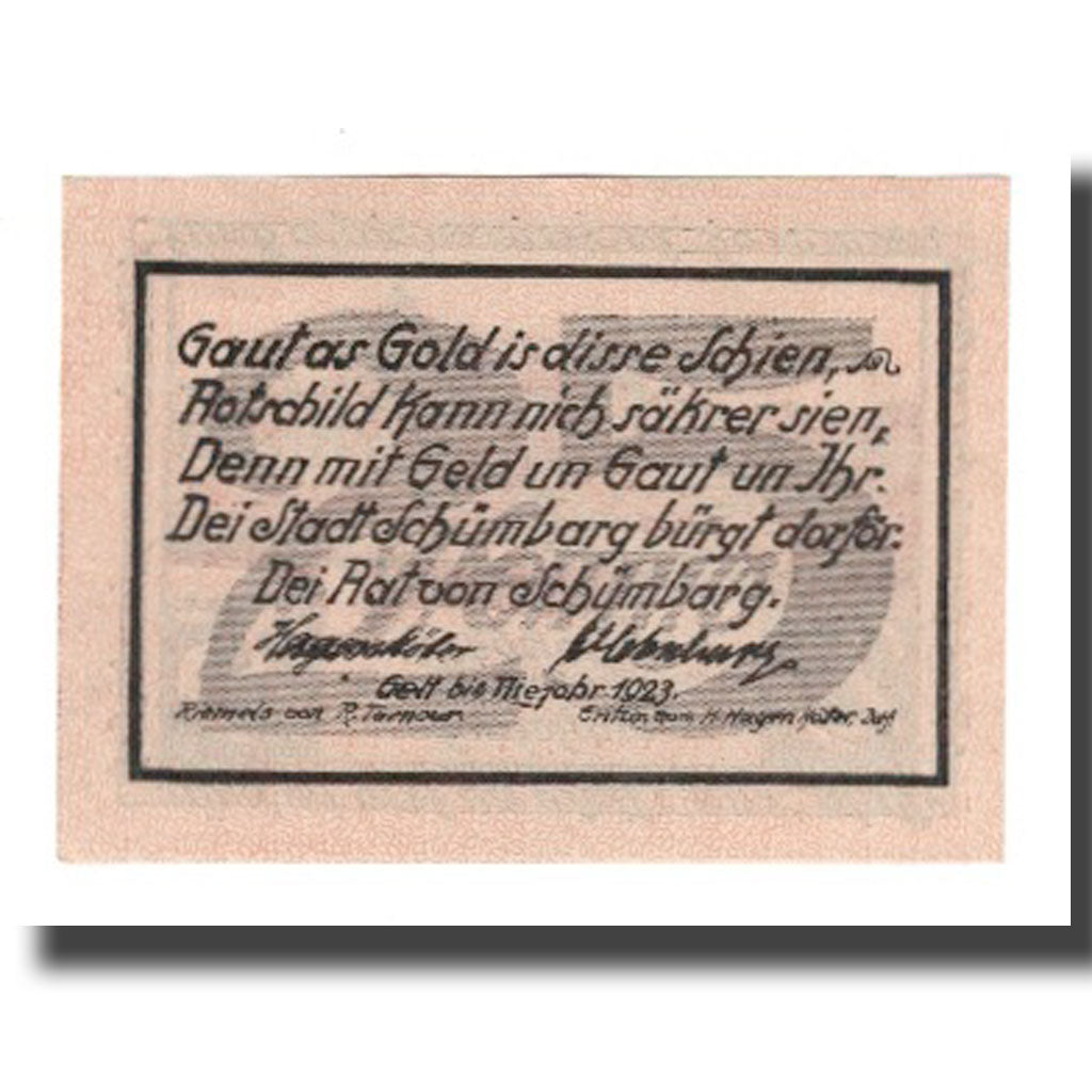 Billete, Alemania, Schönberg Stadt, 25 Pfennig, Texte, 1923, 1923-01-01, EBC