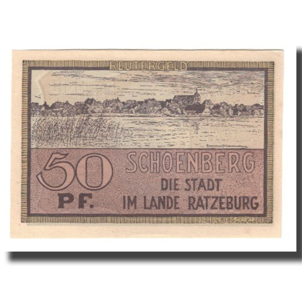 Banknote, Germany, Schönberg Stadt, 50 Pfennig, paysage 1, 1922, 1922-05-31