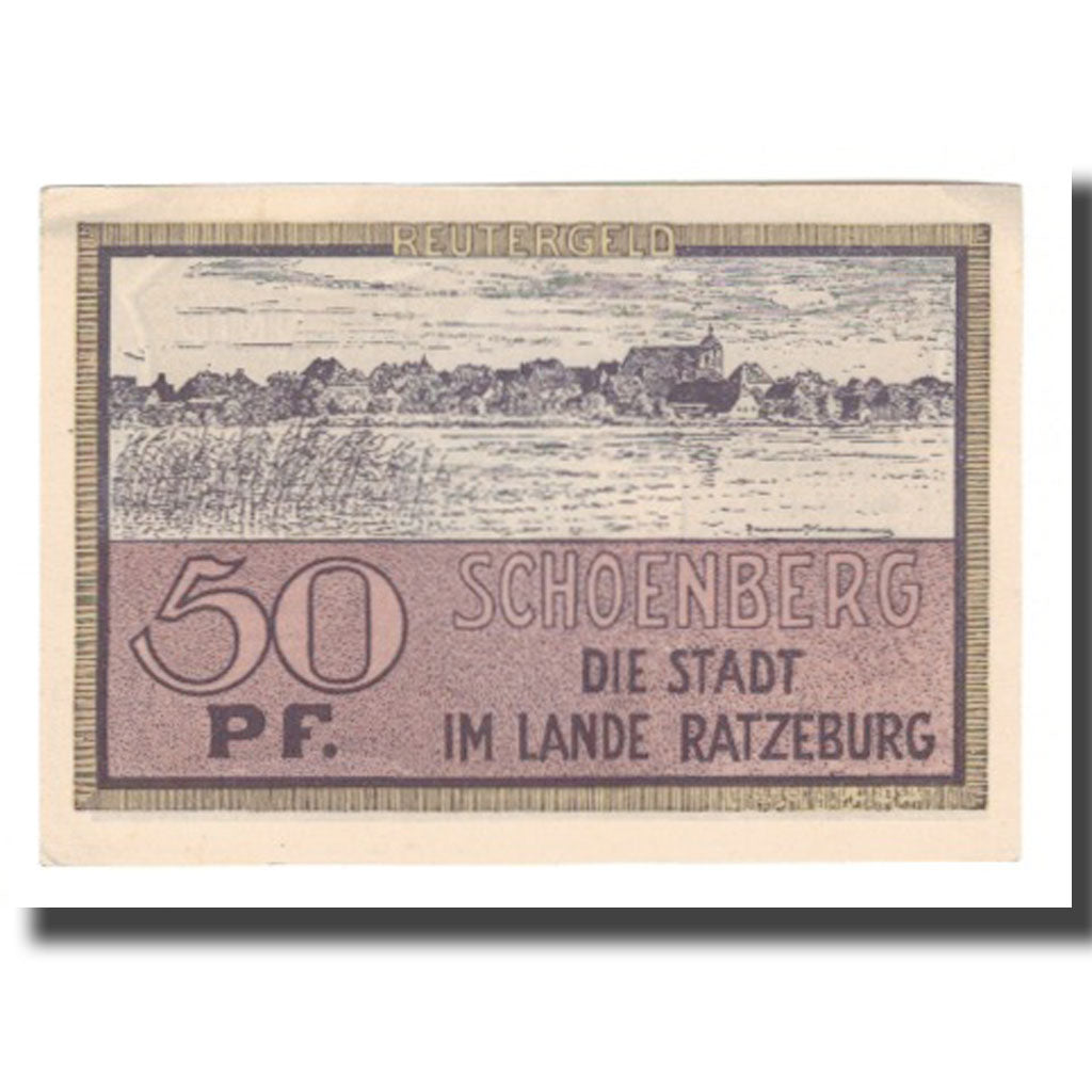 Banknote, Germany, Schönberg Stadt, 50 Pfennig, paysage 2, 1922, 1922-05-31