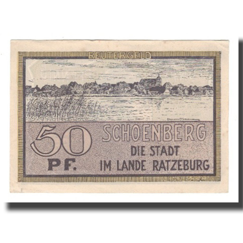 Banknote, Germany, Schönberg Stadt, 50 Pfennig, paysage 4, 1922, 1922-05-31