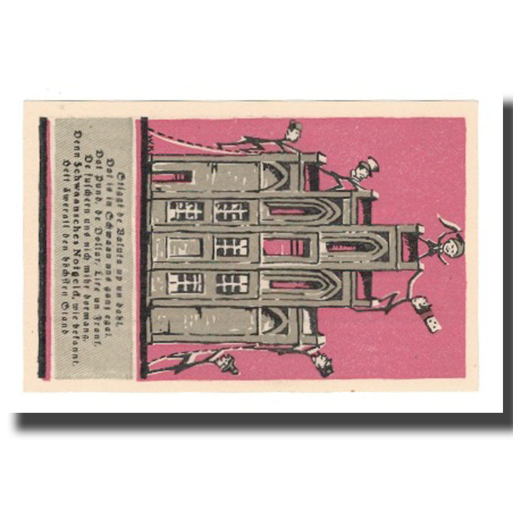 Geldschein, Deutschland, Schwaan Stadt, 1 Mark, personnage, 1922, 1922-03-31