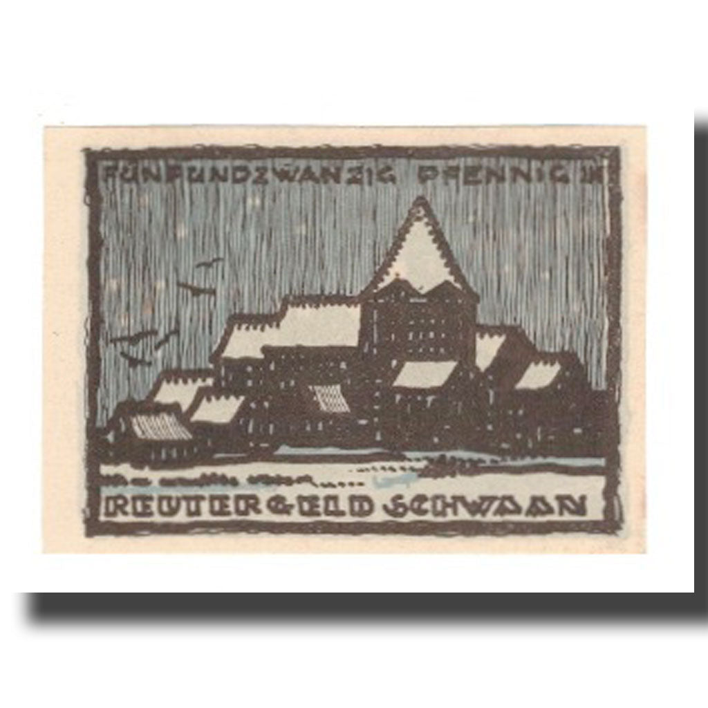 Banknot, Niemcy, Schwaan Stadt, 25 Pfennig, batiment 1, 1922, 1922-05-31