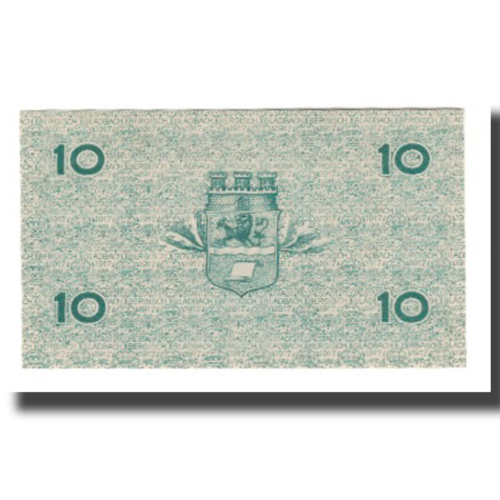 Geldschein, Deutschland, Bergisch Gladbach Stadt, 10 Pfennig, Blason, 1919