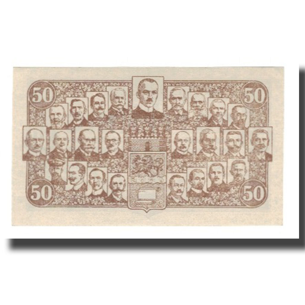 Geldschein, Deutschland, Bergisch Gladbach Stadt, 50 Pfennig, Blason, 1919