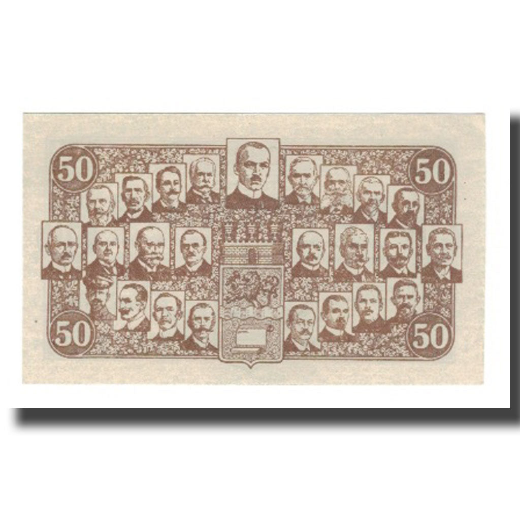 Banconote, Germania, Bergisch Gladbach Stadt, 50 Pfennig, Blason 1, 1919