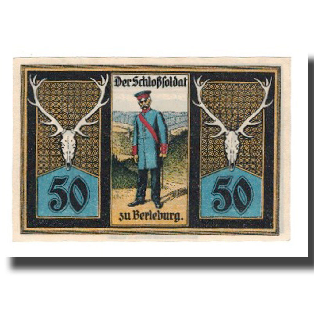Banknote, Germany, Berleburg Stadt, 50 Pfennig, personnage, 1921, 1921-03-12