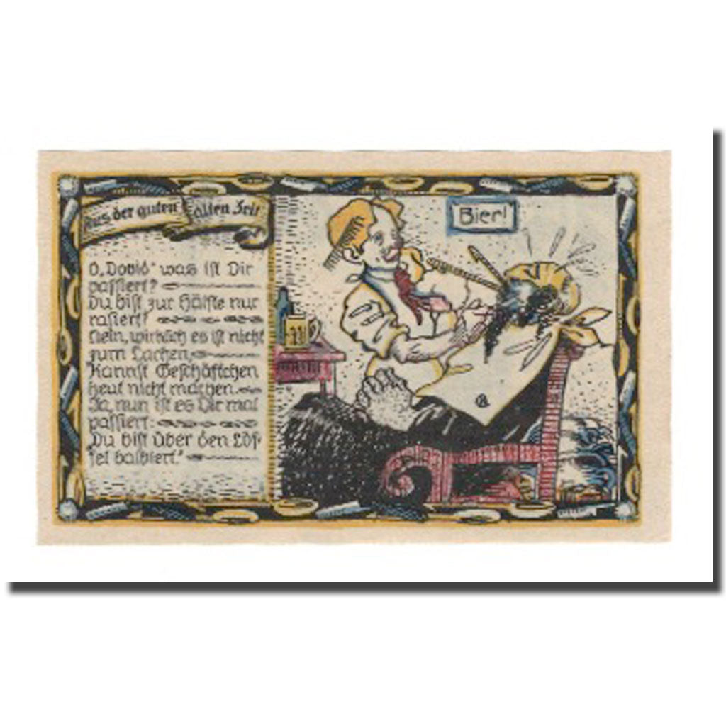 Banknot, Niemcy, Beverungen Stadt, 75 Pfennig, personnage, 1922, 1922-03-01
