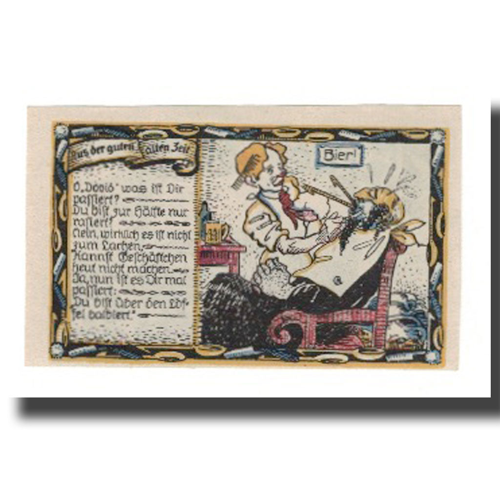 Banknot, Niemcy, Beverungen Stadt, 1 Mark, personnage, 1922, 1922-03-01
