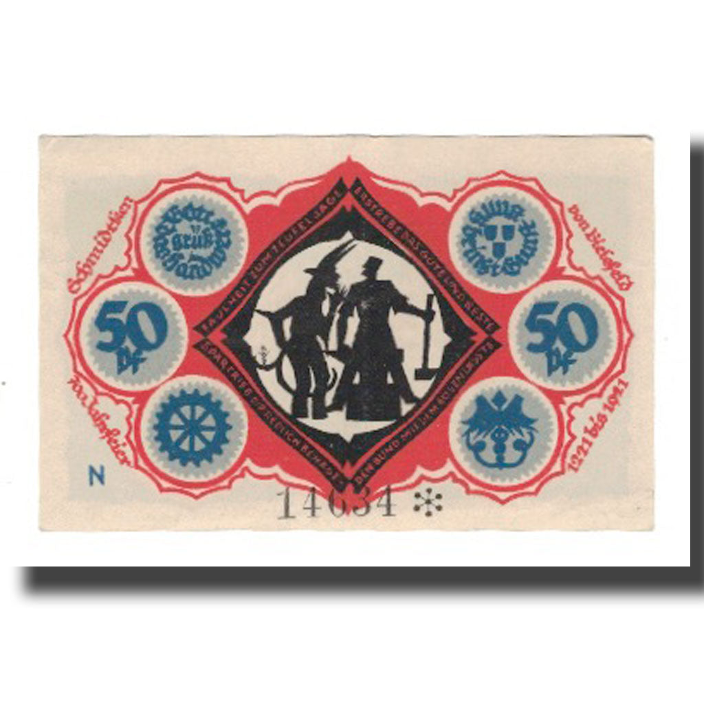 Billete, Alemania, Bielefeld Stadt, 50 Pfennig, personnage 4, 1921, 1921-05-15