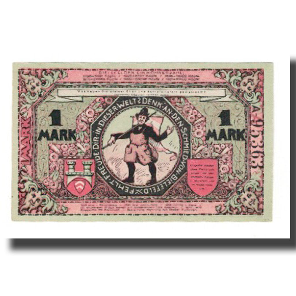 Banknote, Germany, Bielefeld Stadt, 1 Mark, personnage 2, 1921, 1921-07-15