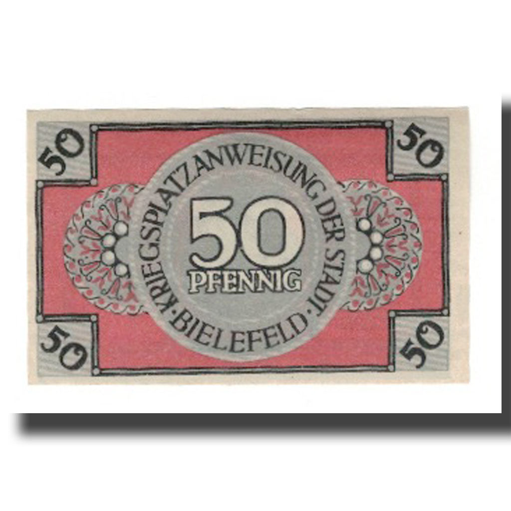 Banknote, Germany, Bielefeld Stadt, 50 Pfennig, valeur faciale 1, 1918