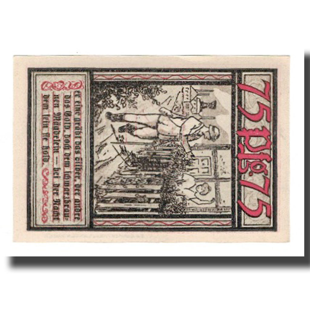 Billet, Allemagne, Bochum Landkreis, 75 Pfennig, personnage 3, 1921, 1921-11-01