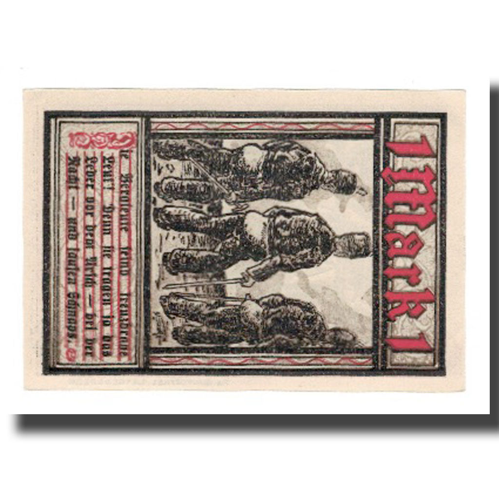 Billete, Alemania, Bochum Landkreis, 1 Mark, personnage 1, 1921, 1921-11-01