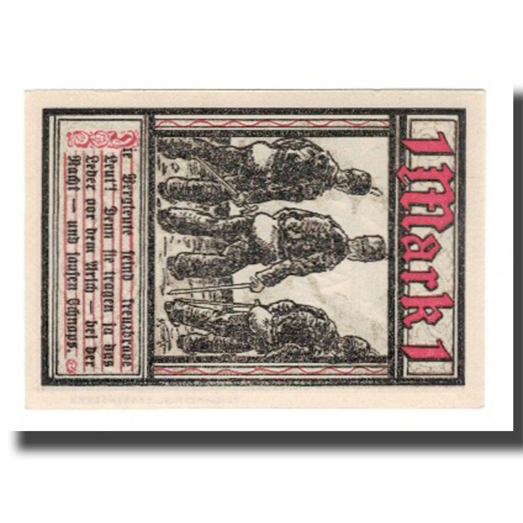 Billete, Alemania, Bochum Landkreis, 1 Mark, personnage 3, 1921, 1921-11-01