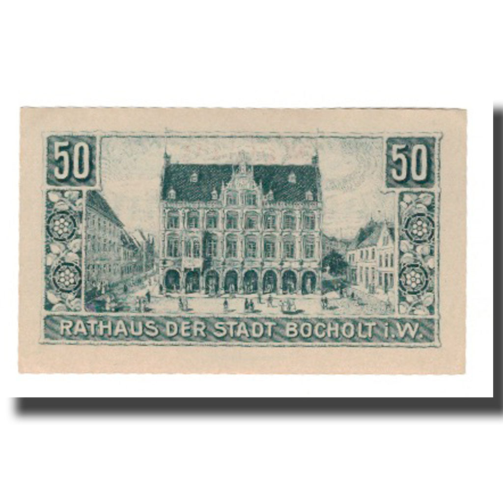 Billete, Alemania, Bocholt Stadt, 50 Pfennig, batiment 1, 1918, 1918-01-01, EBC