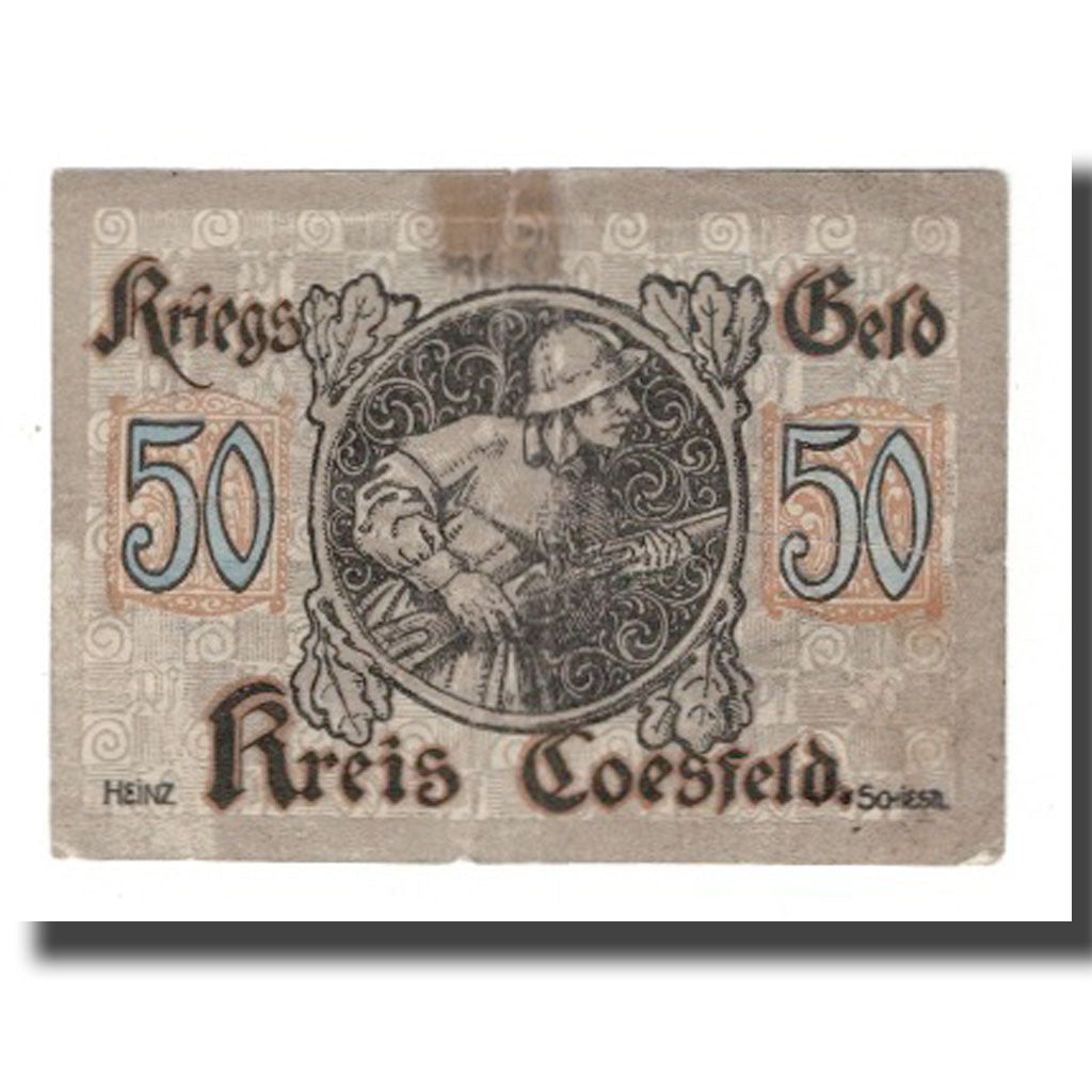 Billete, Alemania, Coesfeld Kreis, 50 Pfennig, personnage 2, Undated (1919), BC