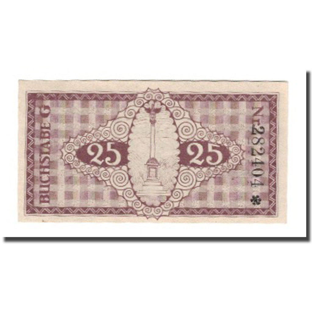 Biljet, Duitsland, Crefeld Stadt, 25 Pfennig, valeur faciale, 1922, 1922-03-31