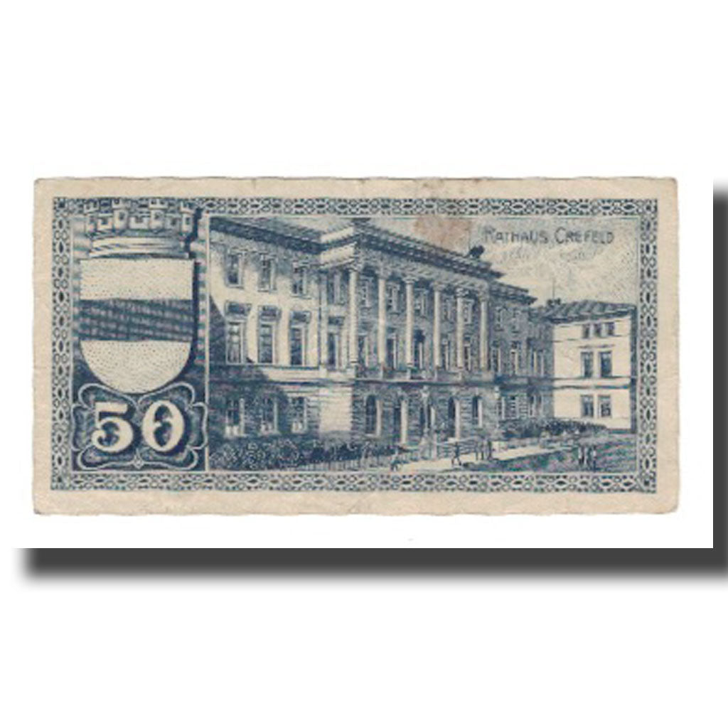Banknote, Germany, Crefeld Stadt, 50 Pfennig, rue, 1922, 1922-03-31, AU(50-53)