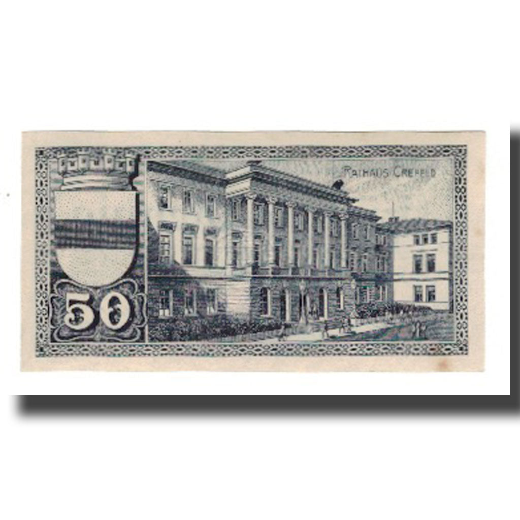 Banknot, Niemcy, Crefeld Stadt, 50 Pfennig, rue 1, 1922, 1922-03-31, AU(55-58)