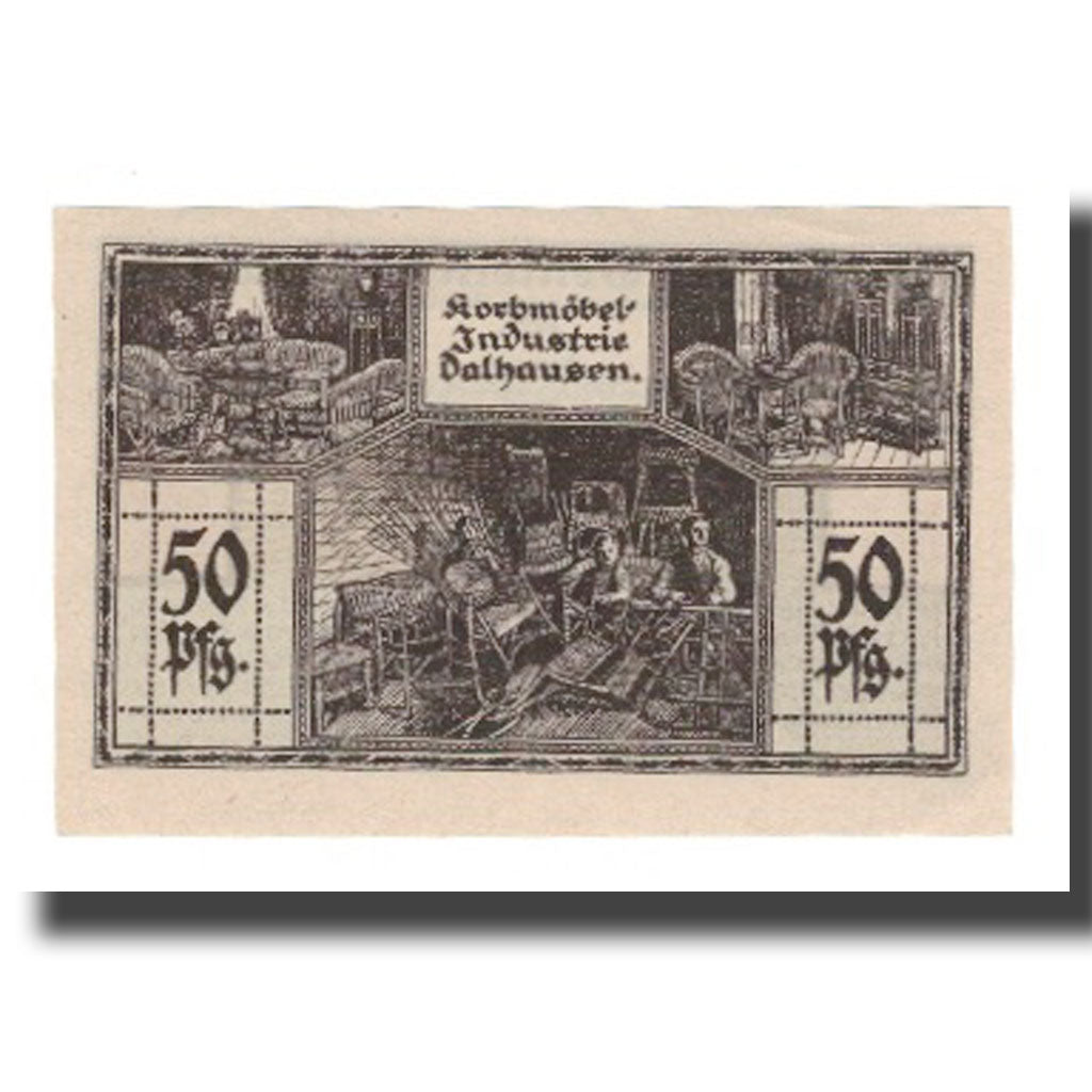 Geldschein, Deutschland, Dalhausen Gemeinde, 50 Pfennig, personnage, 1922