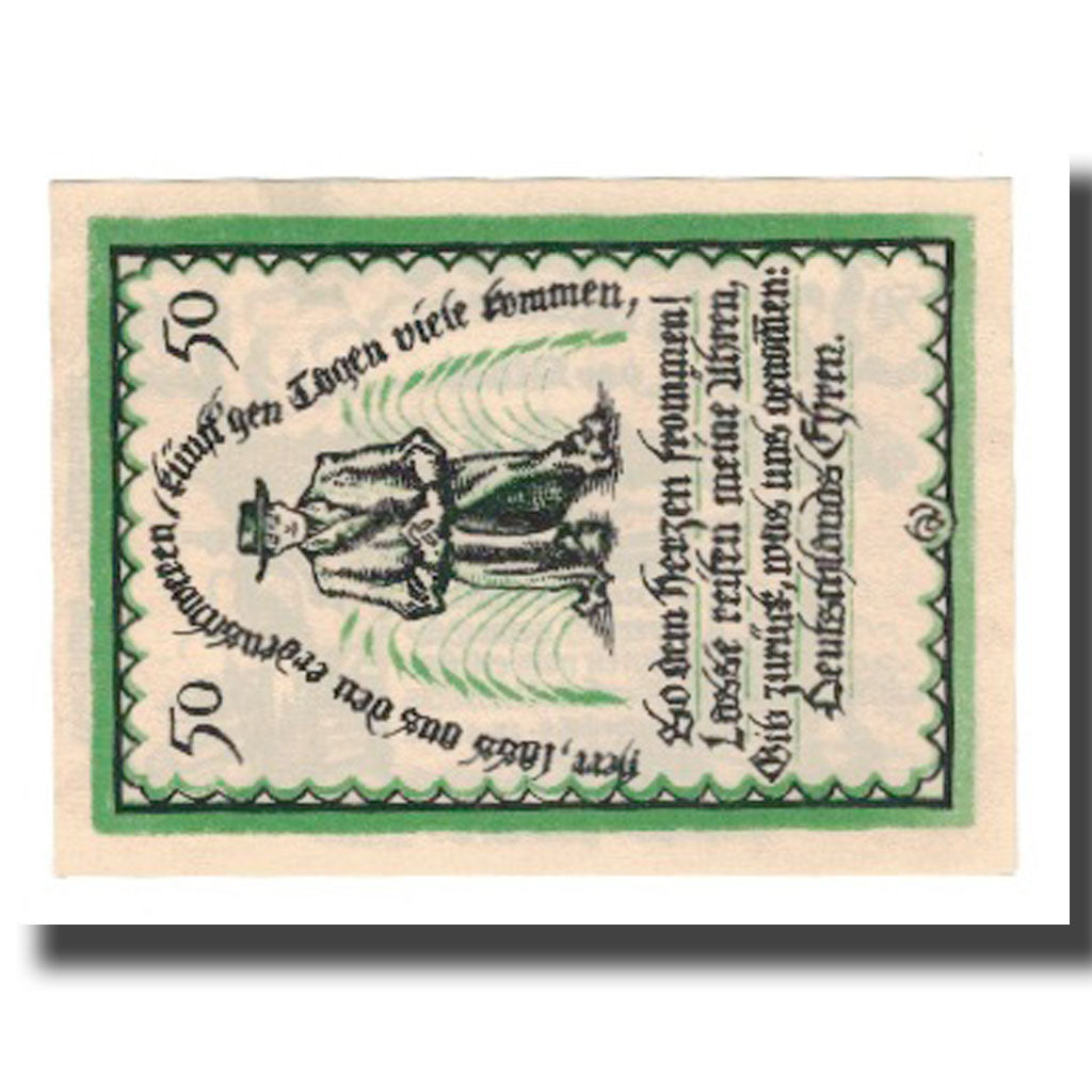 Banknote, Germany, Delbrück Stadt, 50 Pfennig, personnage 1, 1921, 1921-01-27