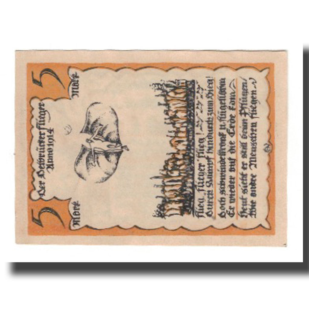 Banknote, Germany, Delbrück Stadt, 5 Mark, personnage 1, 1921, 1921-01-27
