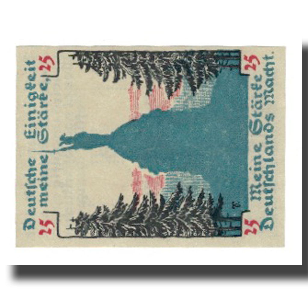 Billet, Allemagne, Detmold Stadt, 25 Pfennig, personnage 1, 1920, SUP