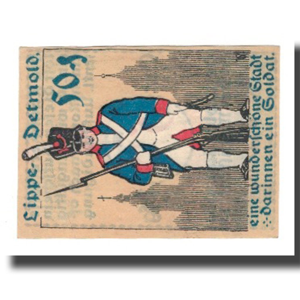 Banknote, Germany, Detmold Stadt, 50 Pfennig, personnage 4, 1920, AU(55-58)