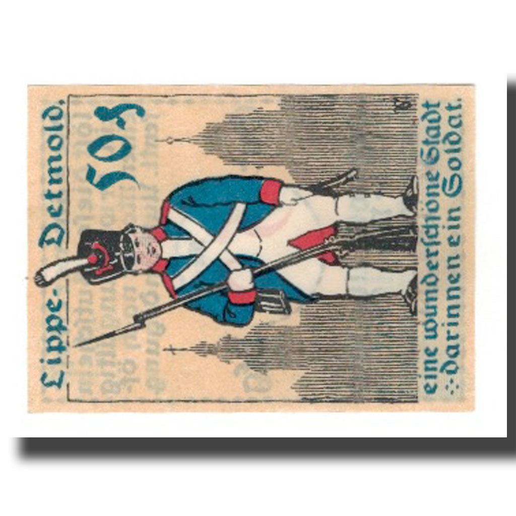 Banknote, Germany, Detmold Stadt, 50 Pfennig, personnage 5, 1920, AU(55-58)