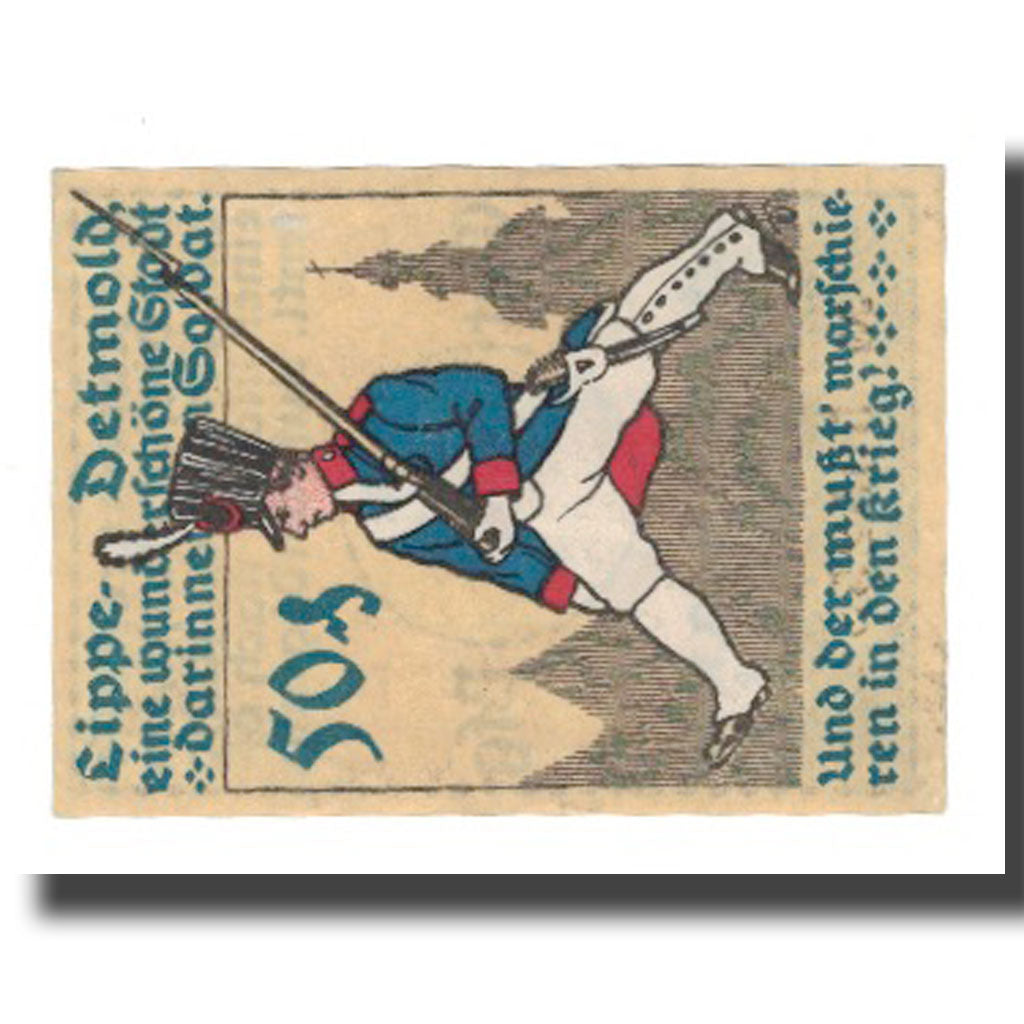 Banknote, Germany, Detmold Stadt, 50 Pfennig, personnage 6, 1920, AU(55-58)
