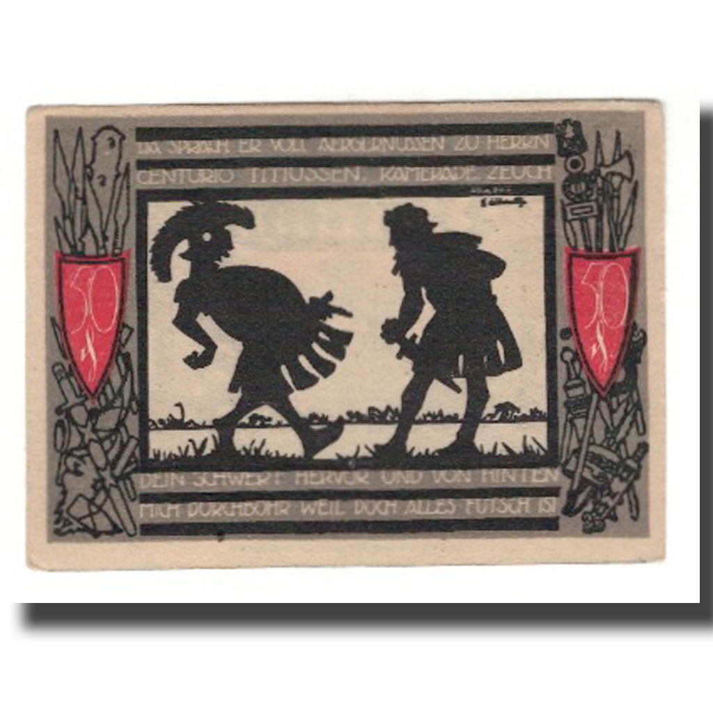 Billete, Alemania, Detmold Stadt, 50 Pfennig, personnage 6, 1920, EBC