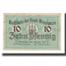 Banknote, Germany, Dinslaken Stadt, 10 Pfennig, personnage, 1920, 1920-08-01