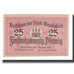 Billete, Alemania, Dinslaken Stadt, 25 Pfennig, personnage 1, 1920, 1920-08-01