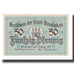 Billete, Alemania, Dinslaken Stadt, 50 Pfennig, personnage 1, 1920, 1920-08-01