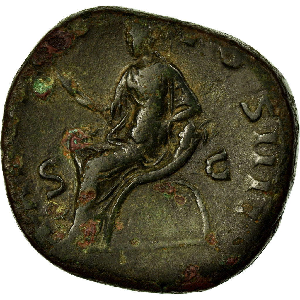 Coin, Antoninus Pius, Sestertius, EF(40-45), Copper, Cohen:1008