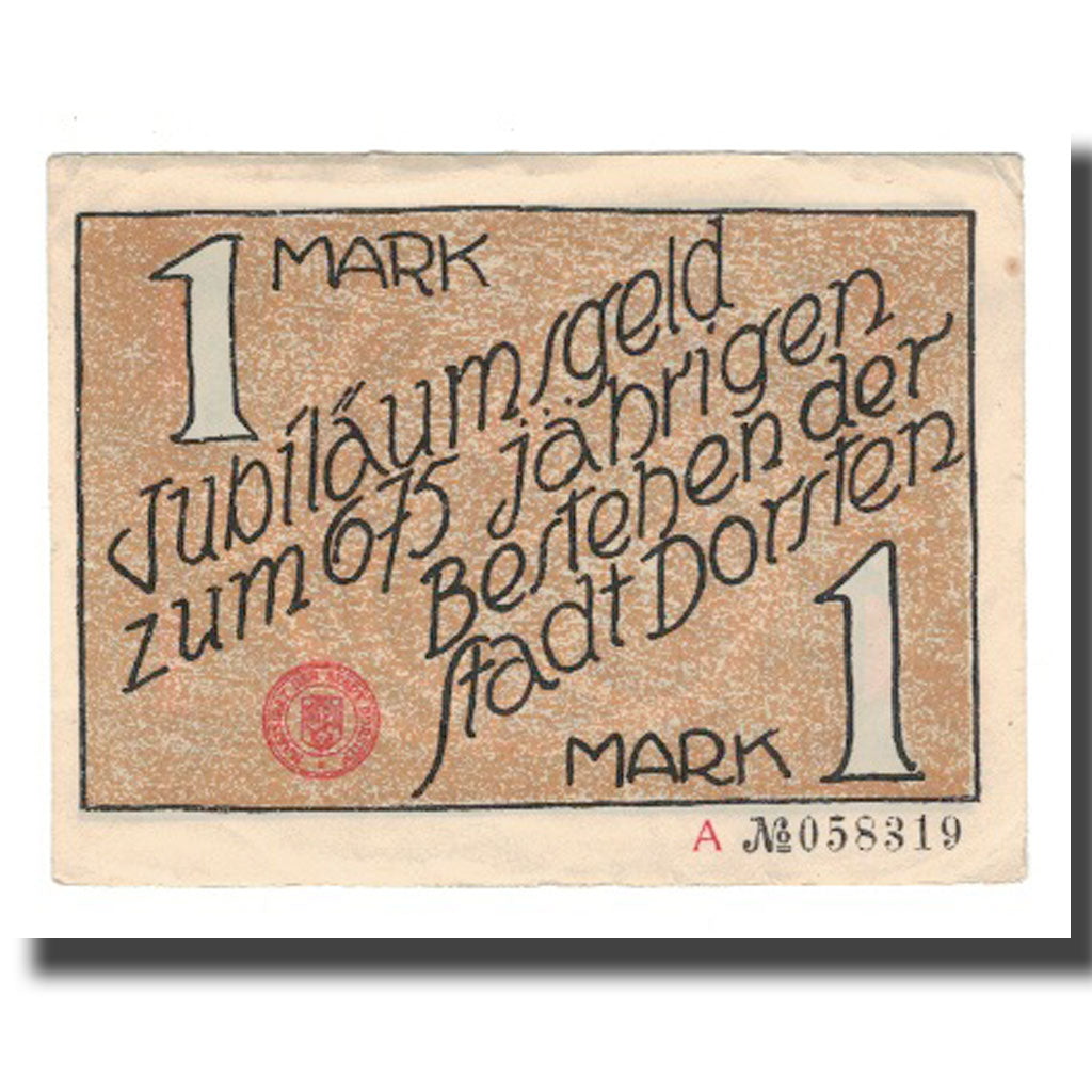 Billet, Allemagne, Dorsten Stadt, 1 Mark, carte, Undated (1922), TTB+