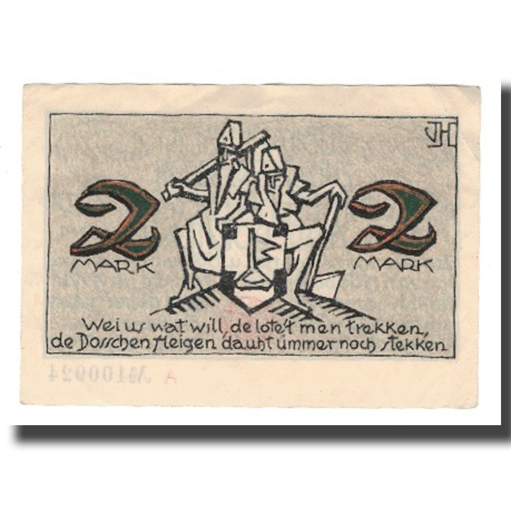 Billet, Allemagne, Dorsten Stadt, 2 Mark, personnage, Undated (1922), TTB+