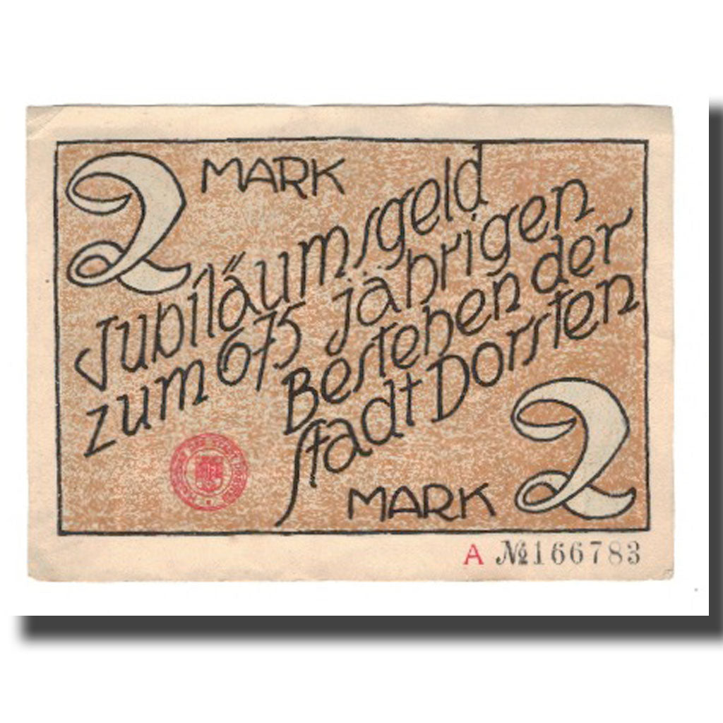 Billet, Allemagne, Dorsten Stadt, 2 Mark, personnage, Undated (1922), TTB+