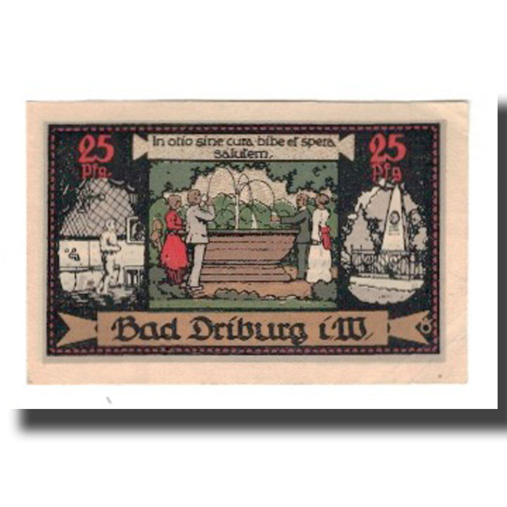 Geldschein, Deutschland, Driburg, Bad Spar und Darlehenskasse, 25 Pfennig