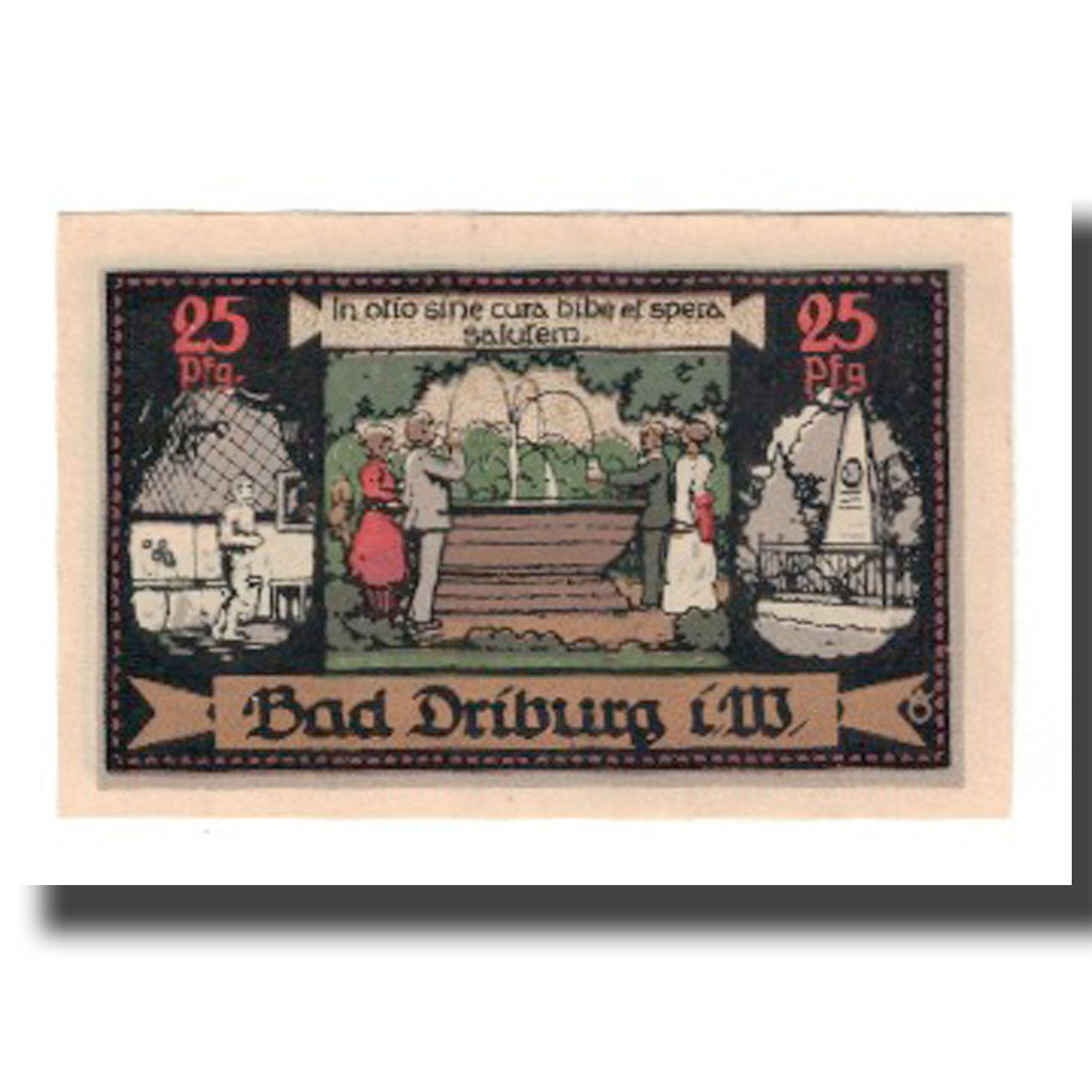 Geldschein, Deutschland, Driburg, Bad Spar und Darlehenskasse, 25 Pfennig