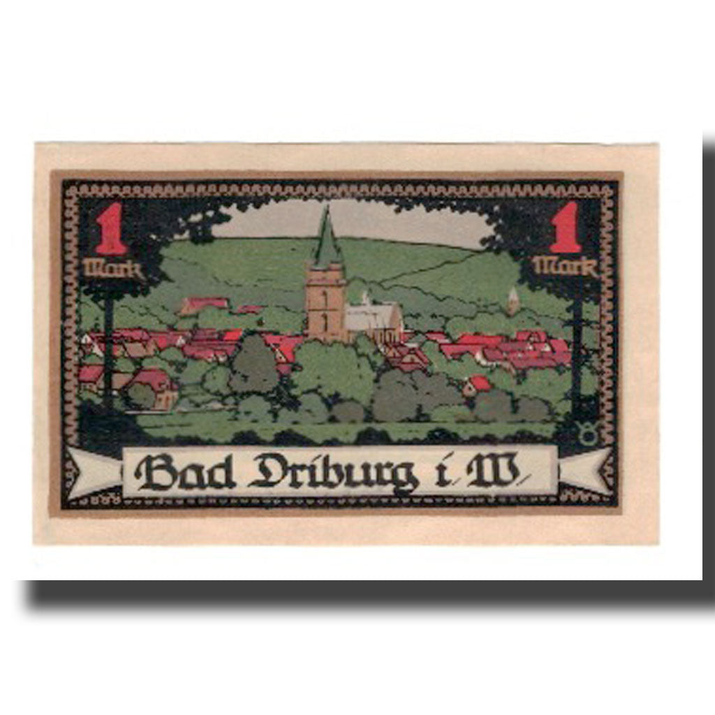 Billet, Allemagne, Driburg, Bad Spar und Darlehenskasse, 1 Mark, paysage 1