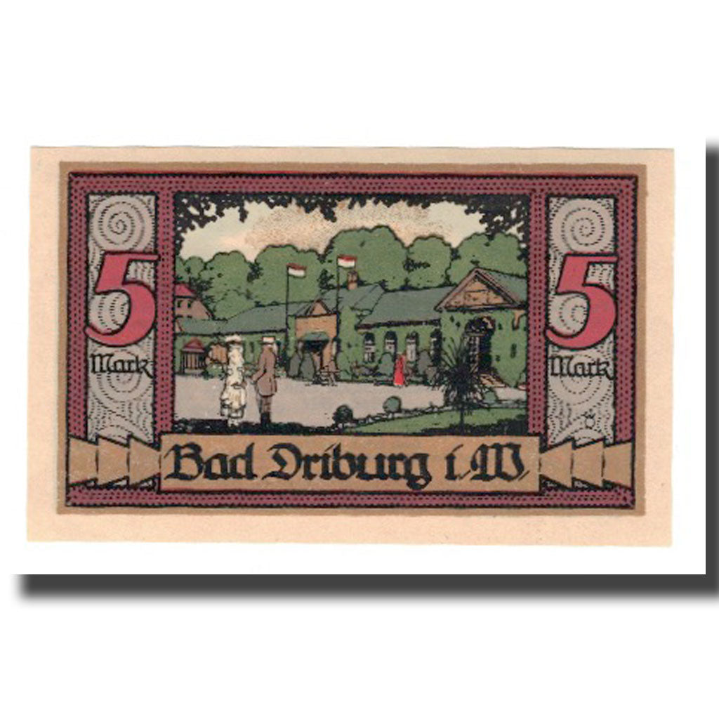Banknote, Germany, Driburg, Bad Spar und Darlehenskasse, 5 Mark, personnage