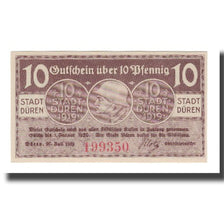 Banknote, Germany, Duren Stadt, 10 Pfennig, valeur faciale 1, 1920, 1920-01-01
