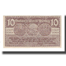 Banknote, Germany, Duren Stadt, 10 Pfennig, valeur faciale, 1920, 1920-02-20