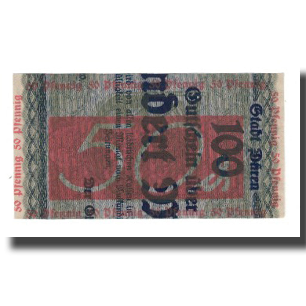 Nota, Alemanha, Duren Stadt, 50 Pfennig, valeur faciale 1, 1921, 1921-06-01