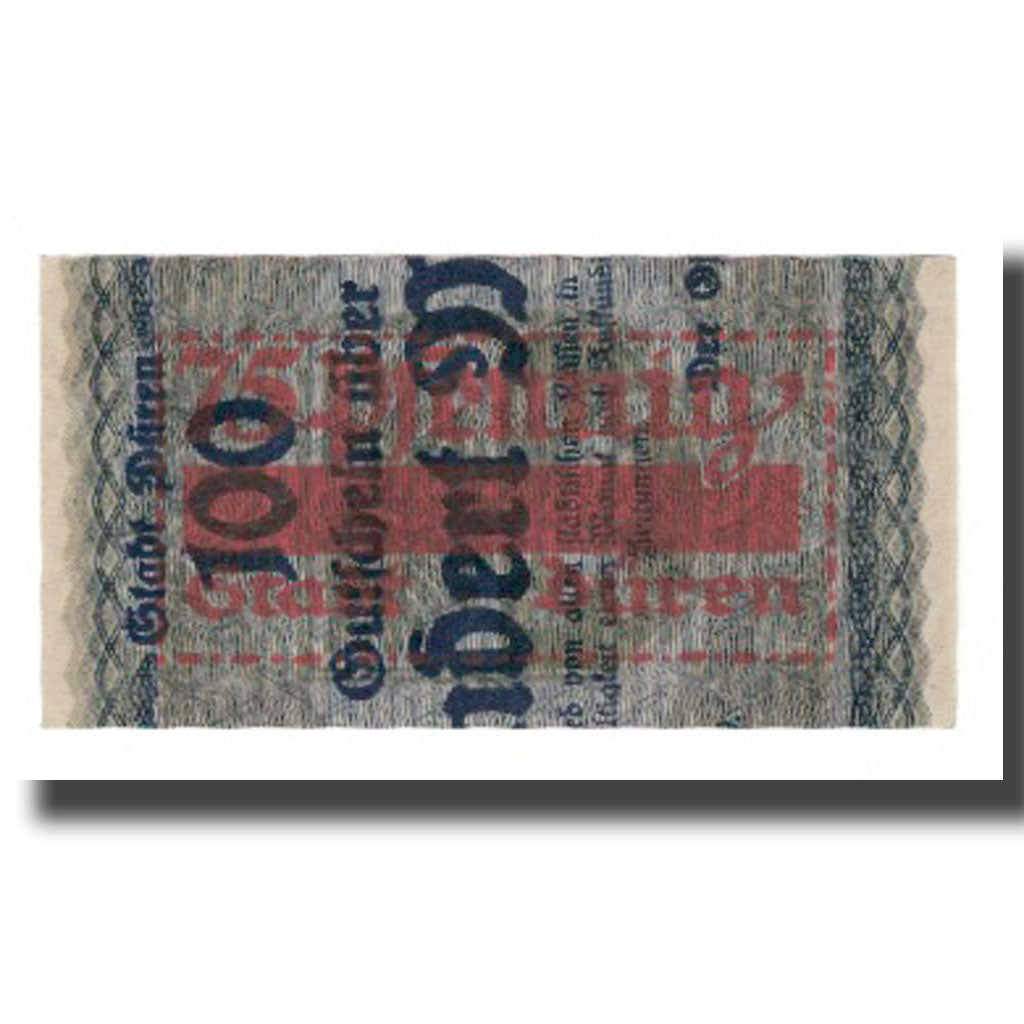 Biljet, Duitsland, Duren Stadt, 75 Pfennig, valeur faciale 1, 1921, 1921-06-01