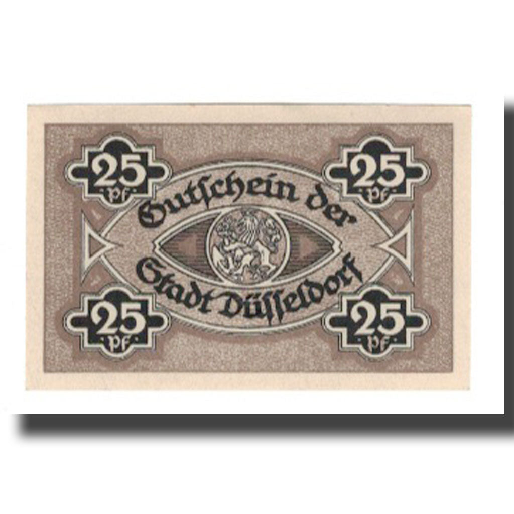 Billet, Allemagne, Düsseldorf Stadt, 25 Pfennig, valeur faciale, 1919