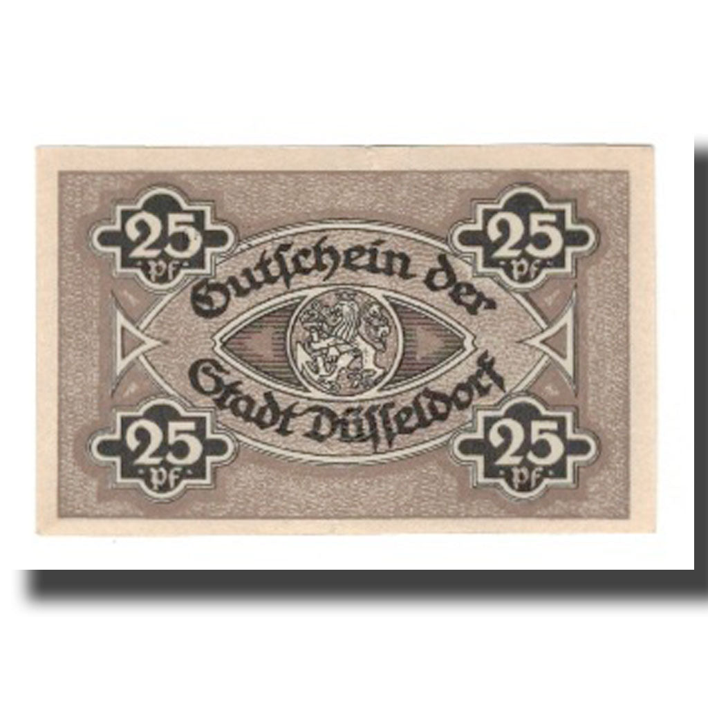 Billete, Alemania, Düsseldorf Stadt, 25 Pfennig, valeur faciale 1, 1919