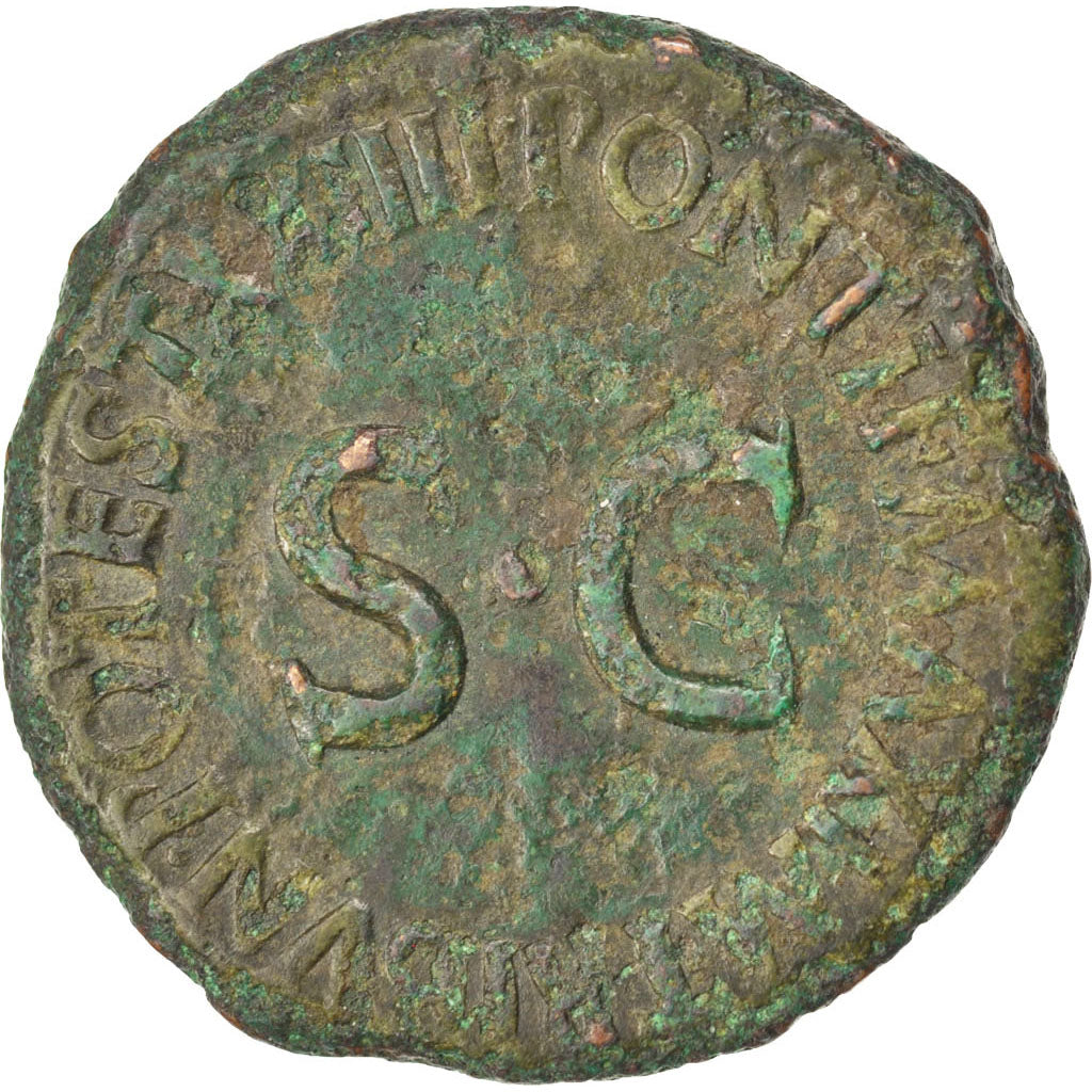 Tiberius, As, EF(40-45), Copper, Cohen #25, 8.80