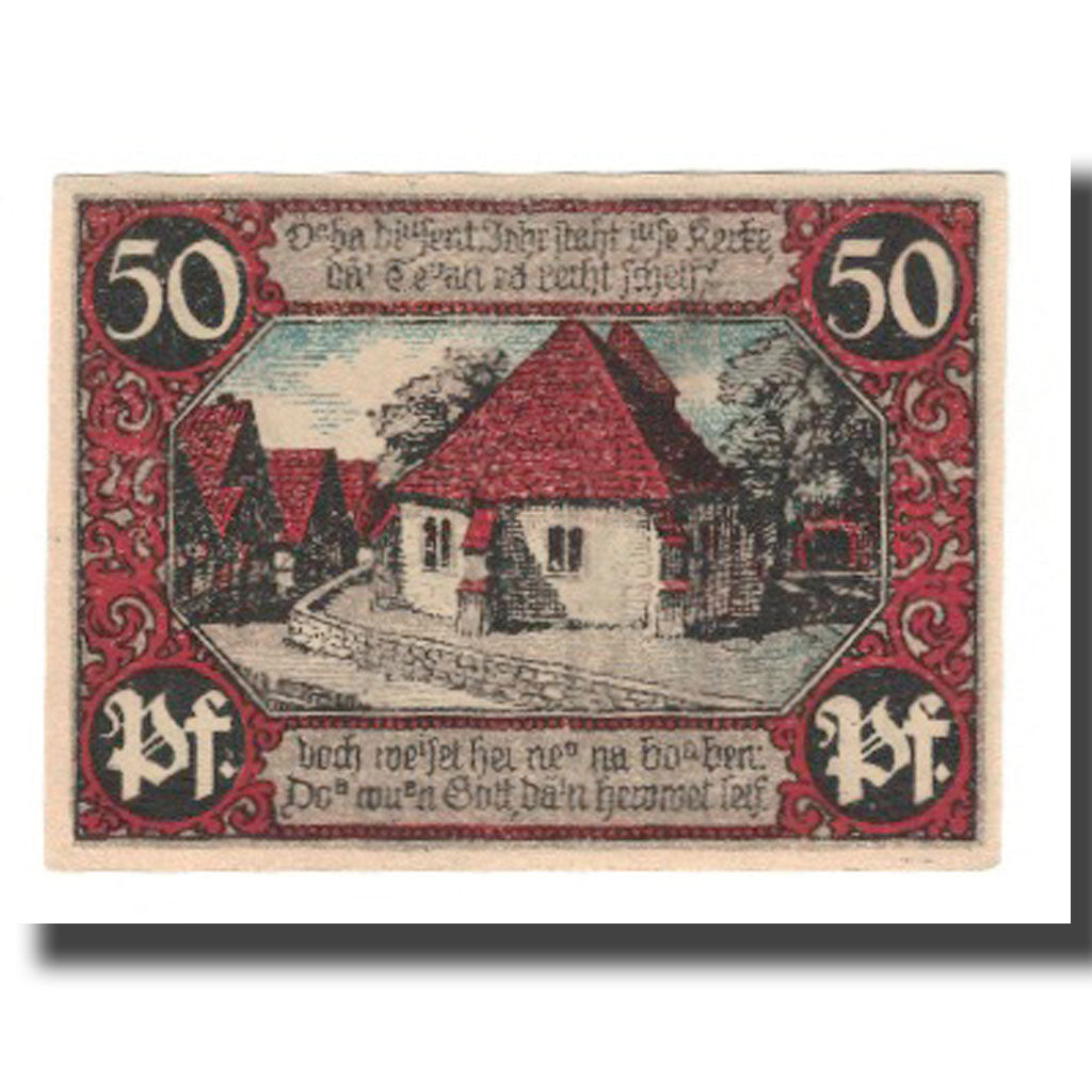 Nota, Alemanha, Eisbergen a.W. Spar und Darlehenskasse der Gemeinde, 50 Pfennig